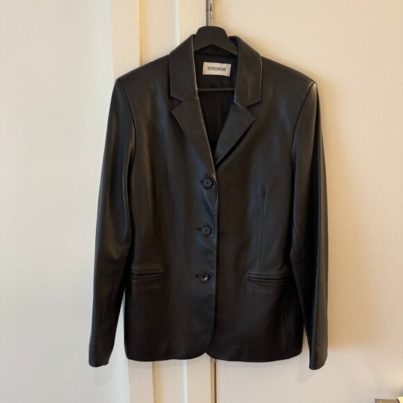 vintage leather blazer jacket size medium - Picture 1 of 11